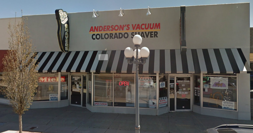 Anderson's Vacuum storefront on South Broadway in Englewood